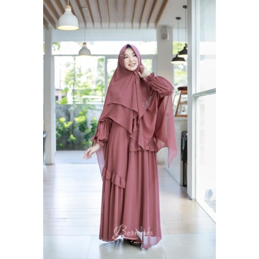 GAMIS Syar'i Full Ceruty BERMERK Ori//realpict//