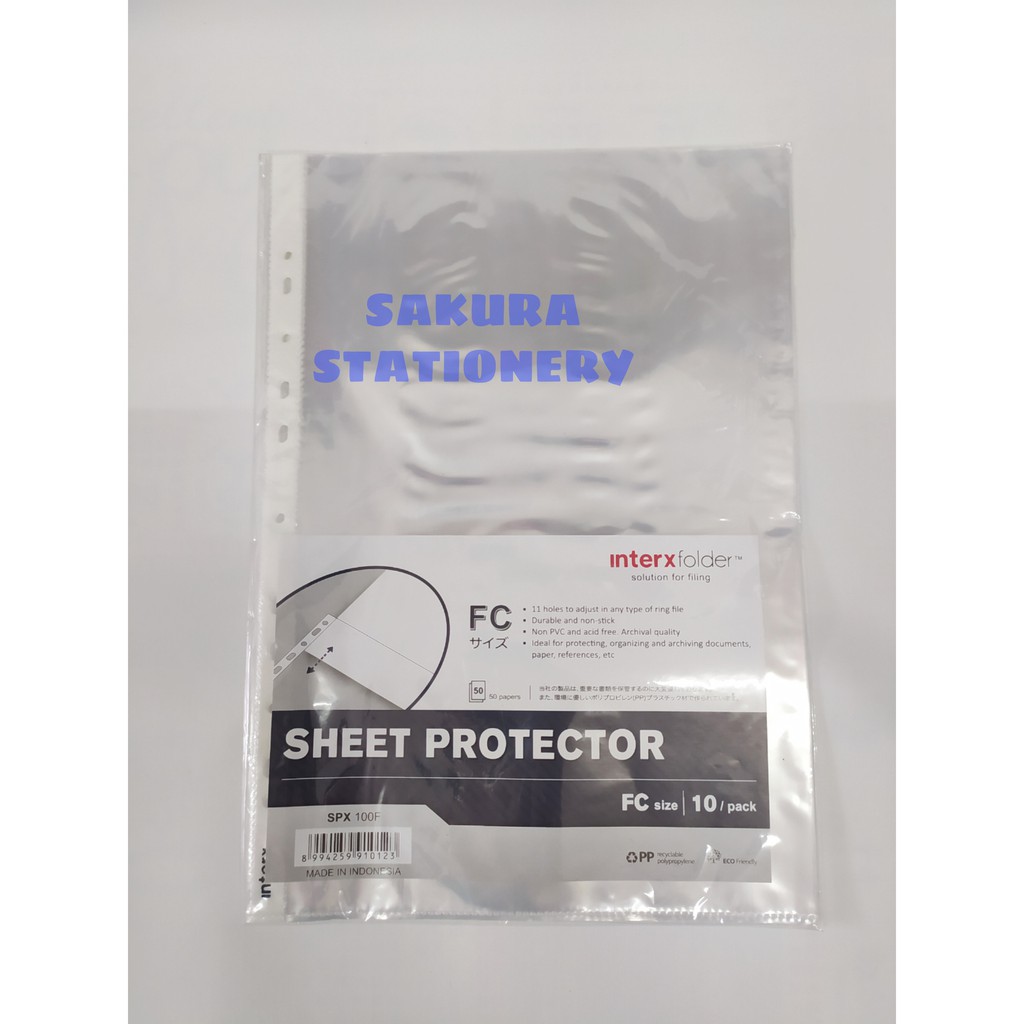 

Sheet Protector / Plastik Pocket InterX Folder Pack