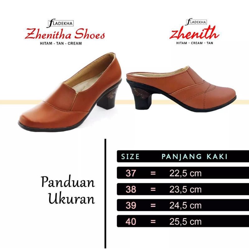 SEPATU PANTOFEL WANITA PREMIUM HAK 7 CM/ SEPATU FORMAL WANITA TERKINI ZHENITA 311