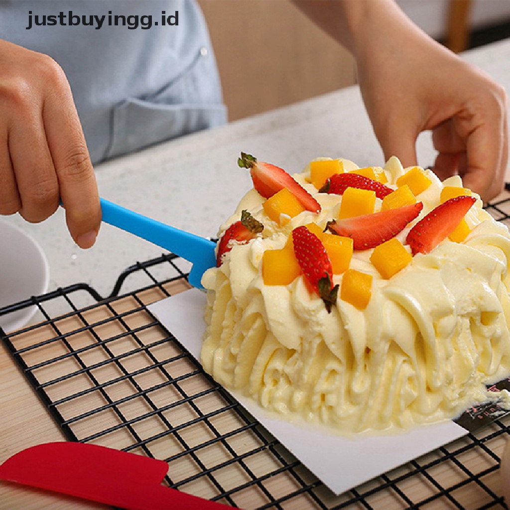 (Justbuyingg.Id) 1pc Spatula / Scraper Krim / Mentega Bahan Silikon Untuk Dapur