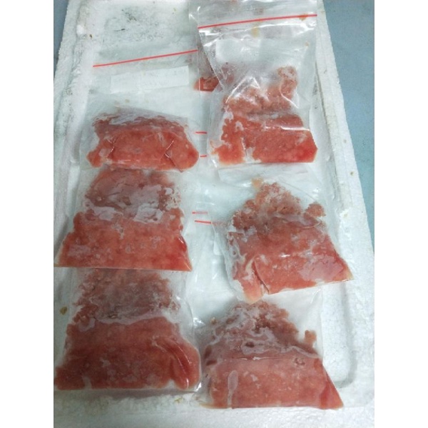 Tuna giling untuk umpan mancing ikan