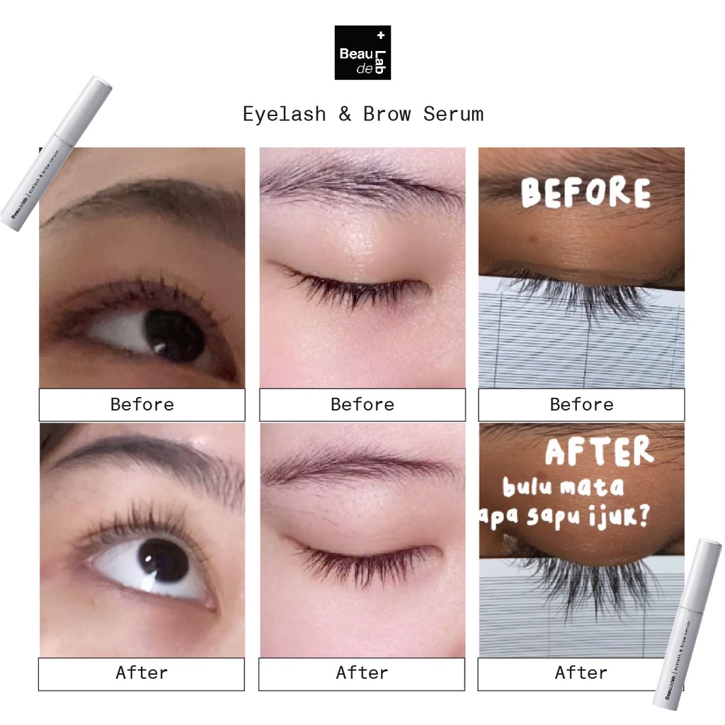 Serum Bulu Mata BPOM | Beaudelab Penumbuh Alis &amp; Bulu Mata Cepat Instant | Eyelash Extension &amp; Brow Growth Serum | Non Oil Eyelash Serum Water based Serum NewLab New Lab