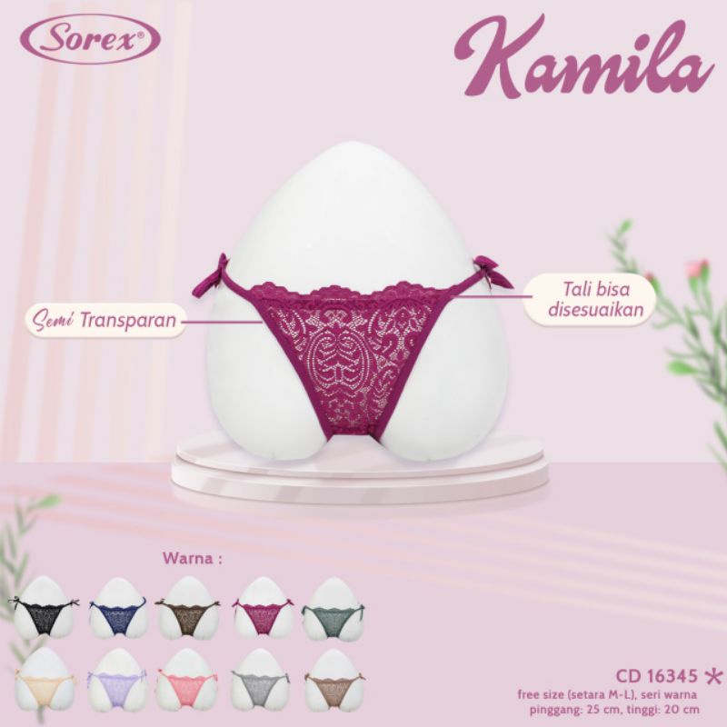 CD wanita sorex semi transparan M-L tali samping harga promo