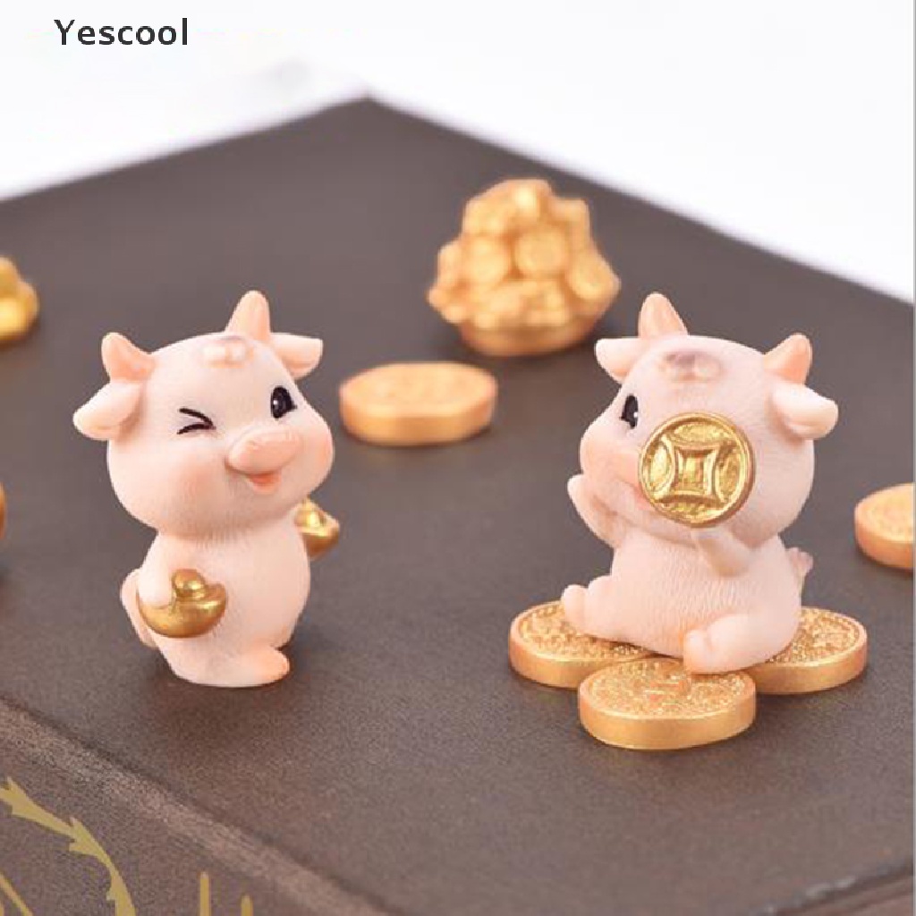 Yescool Miniatur Sapi Untuk Dekorasi Taman Minifairy Gardenrumahkerajinan DIY