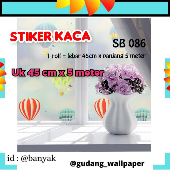 GD STIKER KACA SUNBLAST KACA UK 45CM X 5 METER SB 086 MOTIF BALON UDARA   STICKER SETIKER WALLPAPER PINTU JENDELA KACA BUAT KAMAR MANDI DEKORASI DECOR DEKOR RUMAH WALPAPER SANBLAST WELPEPER SANBLAS SUNBLAST SUNBLAS LEMARI