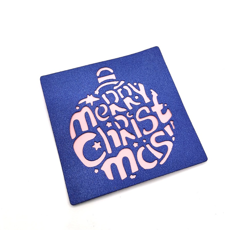 Cetakan Stensil Cutting Dies Motif Huruf Natal Bahan Metal Untuk Scrapbook / Craft DIY