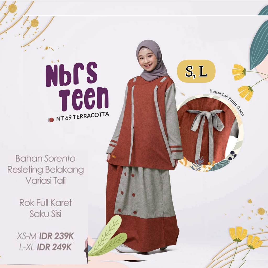 NIBRAS TEEN SETELAN REMAJA MUSLIM NT 069 | ATASAN DAN ROK