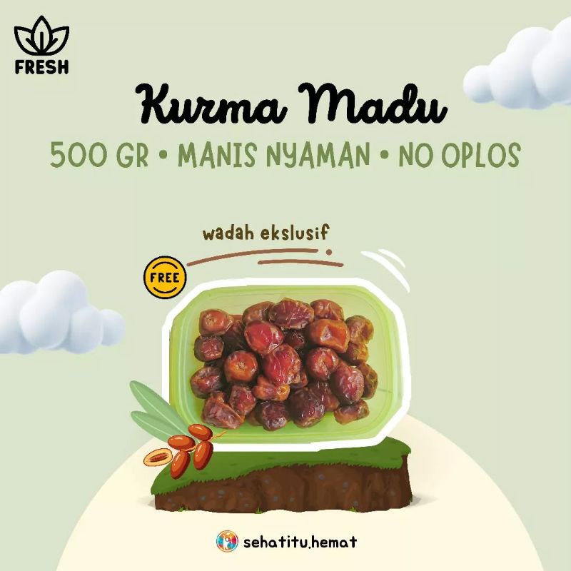 

Kurma Madu Maskan 500gr dari kota Nabi Muhammad asli NO OPLOS