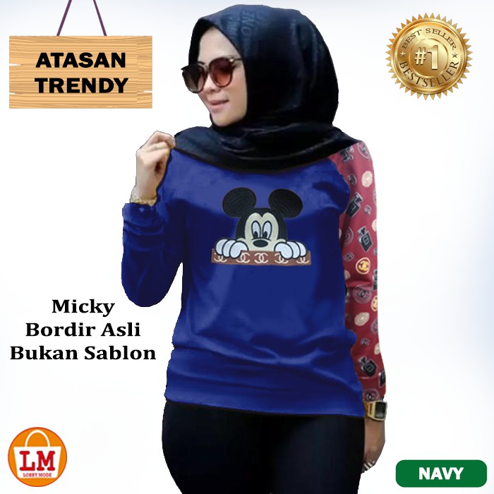 TERMURAH TERLARIS Baju Atasan Wanita MM TRENDY LMS 17241 TERBARU