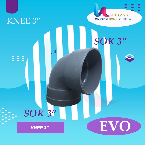 Keni 3 EVO Sambungan L Pipa Pvc Knie Knee Elbow PREMIUM QUALITY READY STOK