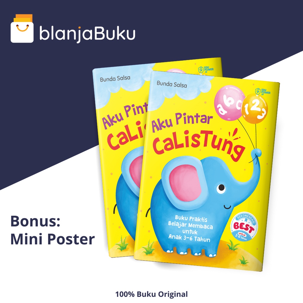 BUKU ANAK AKU PINTAR CALISTUNG - BUKU PRAKTIS BELAJAR MEMBACA UNTUK ANAK 3-6 TAHUN
