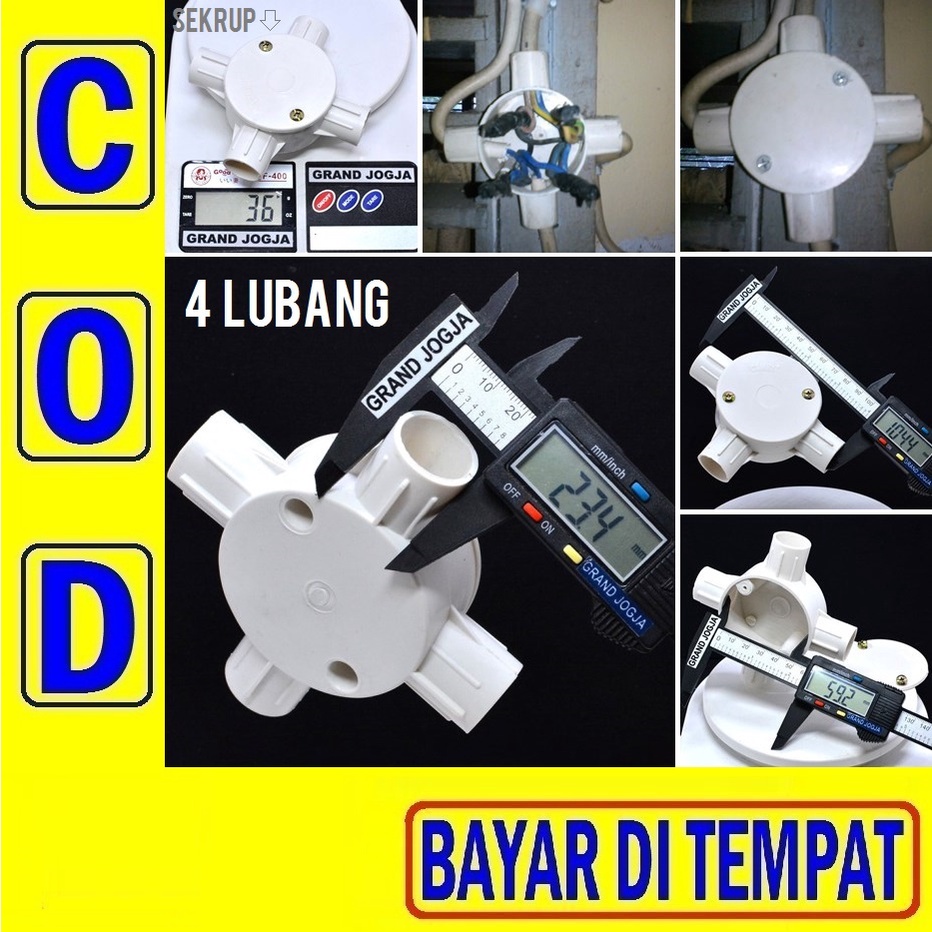 T Doos 4 Cabang Putih Tdus T Dos Sambungan Terminal Kabel Listrik 2 Cm 200 Mm