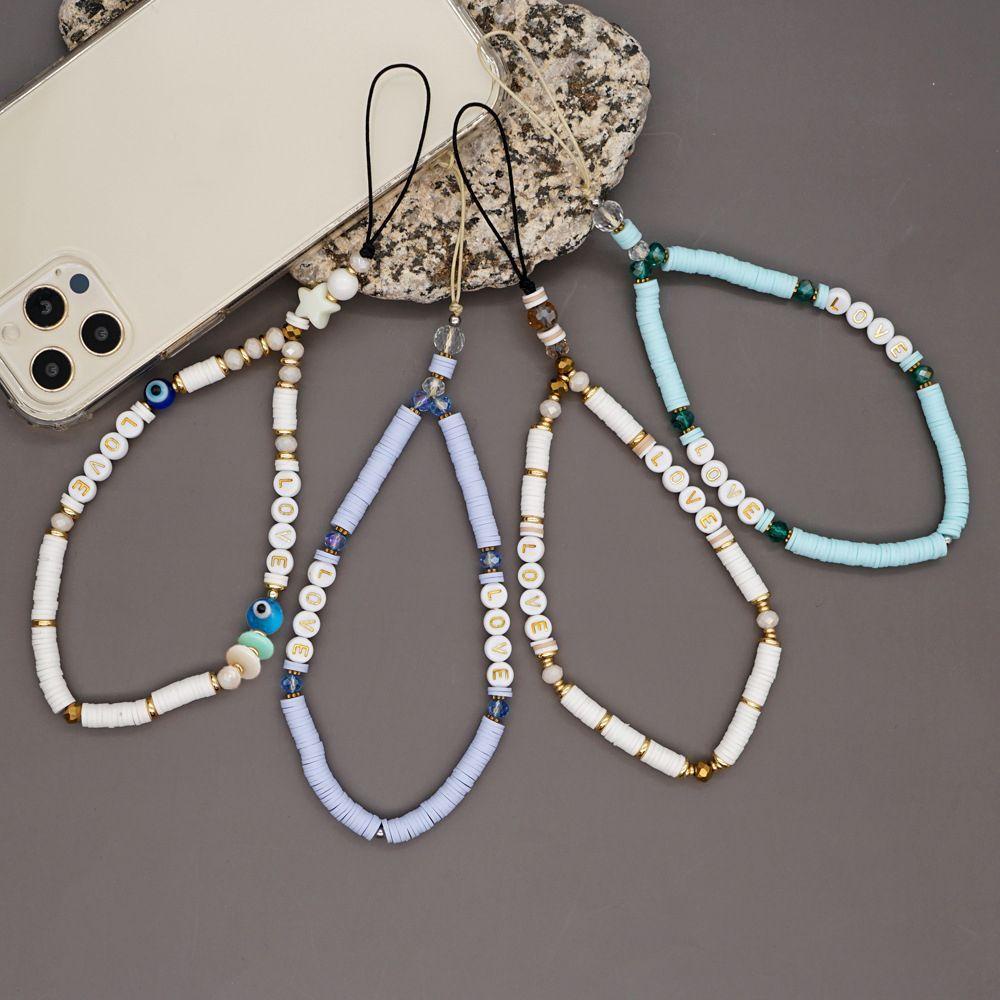 Top Ponsel Rantai Gantung Rantai Mutiara Pergelangan Tangan Lanyard Kunci Aksesori Ponsel Boho Ornamen Anti Hilang