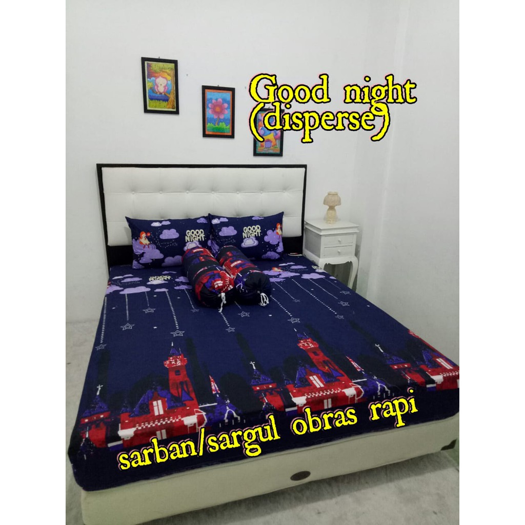 Sprei Katun Motif Good night Disperse