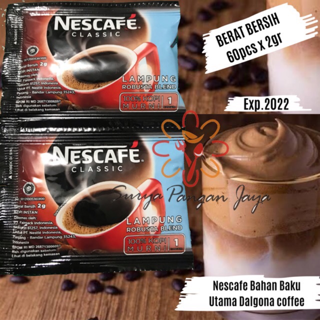 

Kopi Nescafe classic 60pcs x 2Gr kopi dalgona