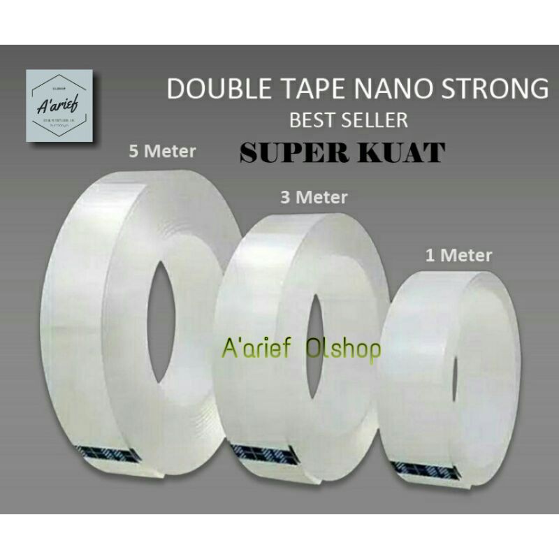 

Double Tape [Lakban 2sisi] Super Lengket 2mm x 3 Meter