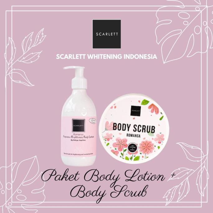 PAKET SCARLETT BODY SCRUB & BODY LOTION SCARLETT WHITENING - Fantasia Pome
