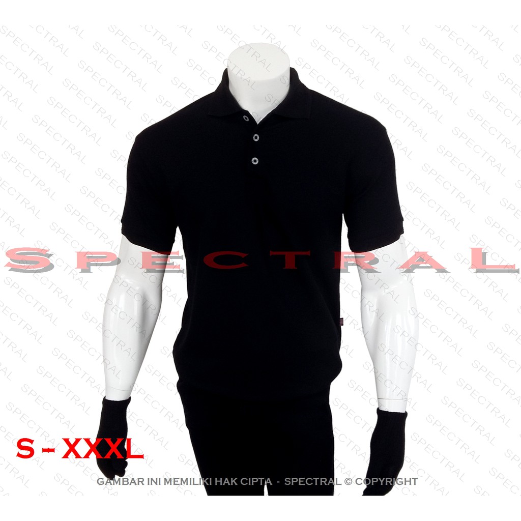 Spectral Warna HITAM Polo Shirt S M L XL XXL XXXL Kaos Spectral Warna HITAM Polo Shirt S M L XL XXL XXXL Kaos