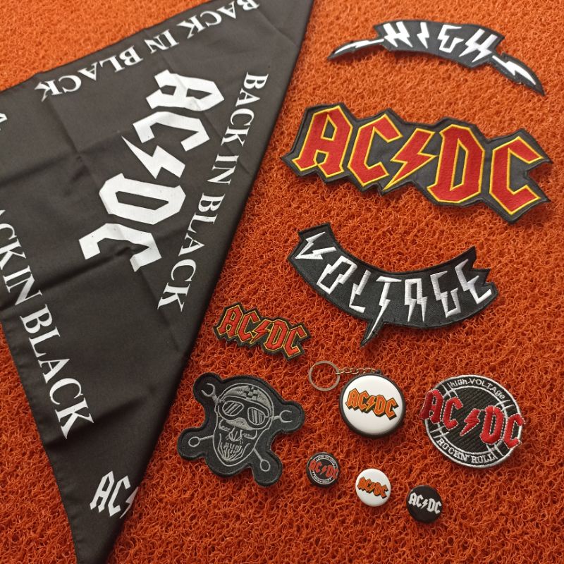 BACKPATCH BORDIR EMBLEM ACDC SATU SET PREMIUM SUPER MURAH