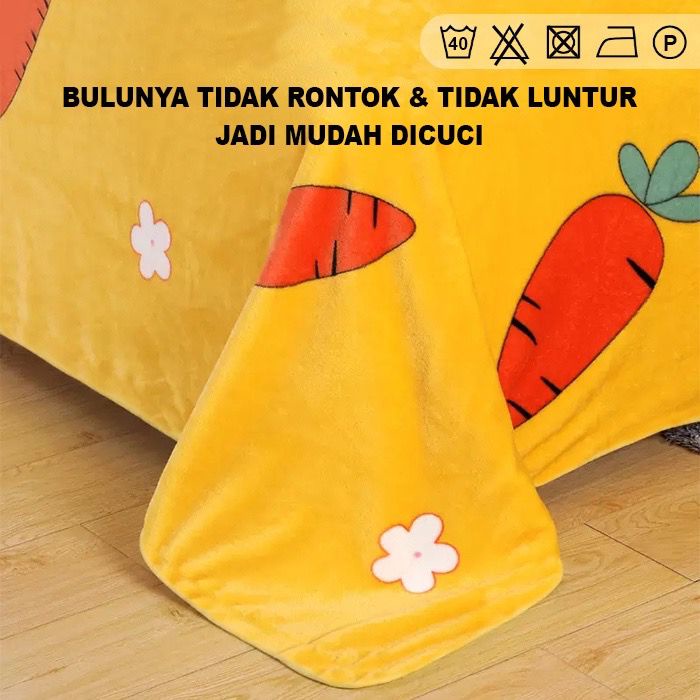 Selimut Bulu Karakter Selimut Anak Bulu Panel Ukuran 170x115 cm