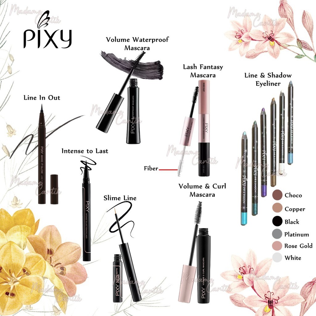 ✿ MADAME ✿ PIXY EYE MAKE UP EYELINER MASCARA EYELINE WATERPROOF ORIGINAL
