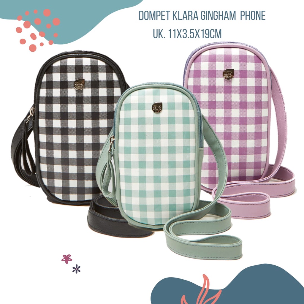 DOMPET BRUNBRUN PARIS DOMPET KLARA GINGHAM PHONE SOPHIE MARTIN PARIS TAS PHONE / TAS HP 2022 PROMO K