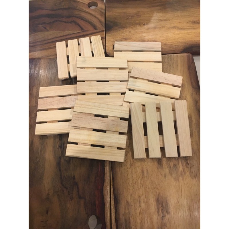 Tatakan panci 16x16 tatakan kayu tatakan piring mangkuk tatakan serba guna