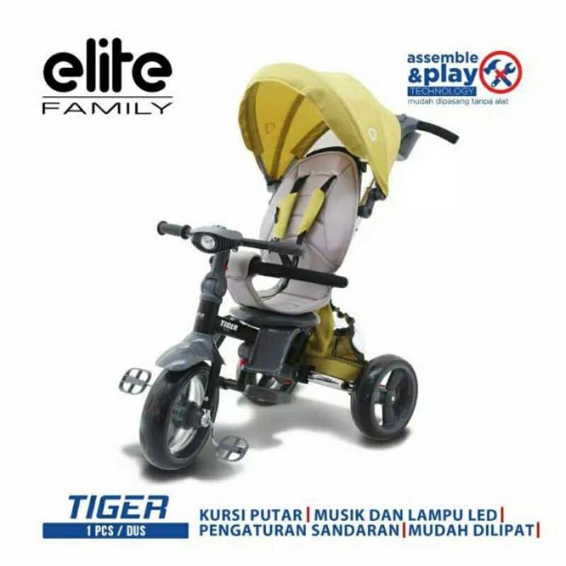Sepeda Roda Tiga Lipat Elite BY FAMILY SERIES TIGER