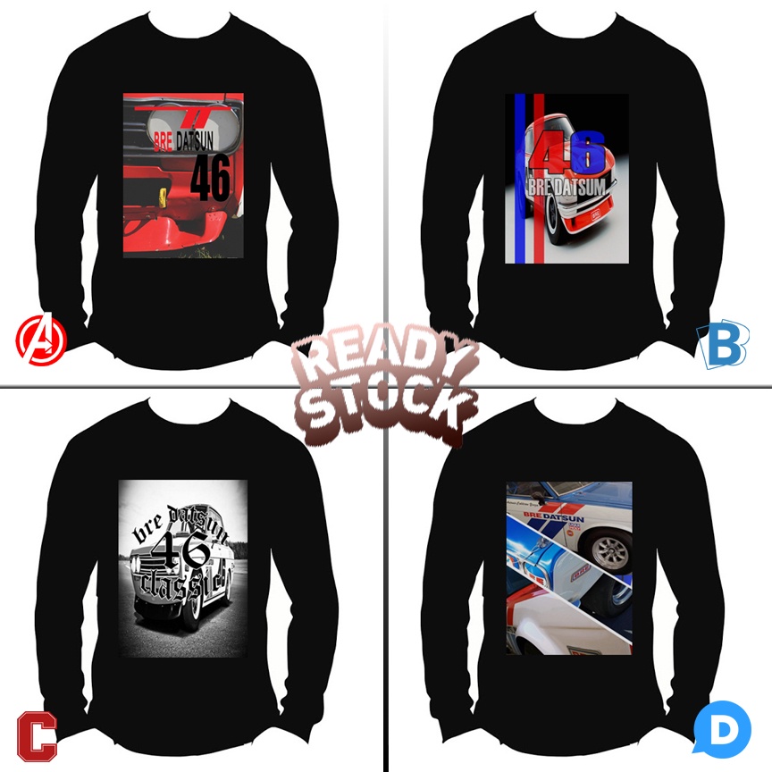 Kaos Tangan Panjang Bre 46 Cassic Datsun T-SHIRT LONGSLEEVE COTTON Casual Tshirt Bahan Katun
