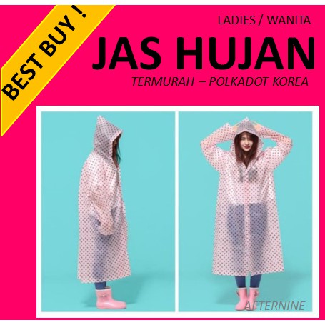 JAS HUJAN / JAS HUJAN WANITA / JAS UJAN WANITA / JAS HUJAN KOREA / JAS HUJAN POLKADOT