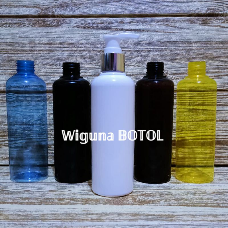 Botol PUMP 250 ML Ring Silver / Botol 250ml Pump almunium Silver