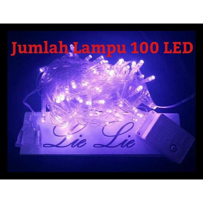 Lampu Natal Led Twinkle Lurus Tumblr Hias Warna Ungu