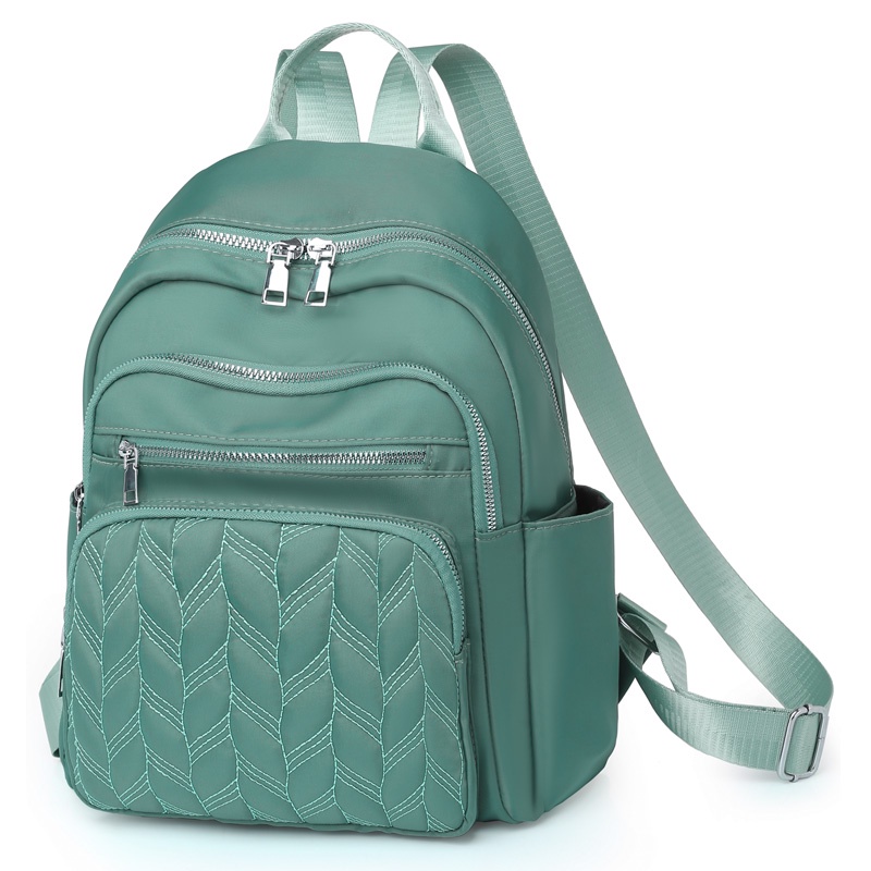 Tas Ransel Wanita import tas kain backpack handbag beg perempuan sandang bag good quality Women's Bags Ladies beg belakang wanita 1033-green