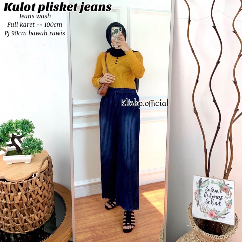 KULOT PLISKET JEANS