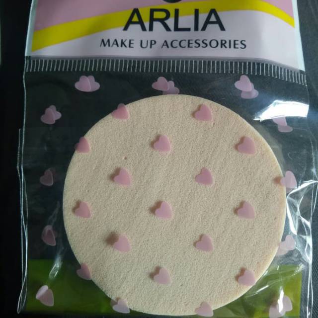 Spon bedak bulat dan kotak spon bedak arlia/erlia spon bedak padat