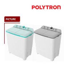 Polytron Mesin Cuci 2 Tabung 8 Kg PWM 8076 Twin Tube PROMO GARANSI