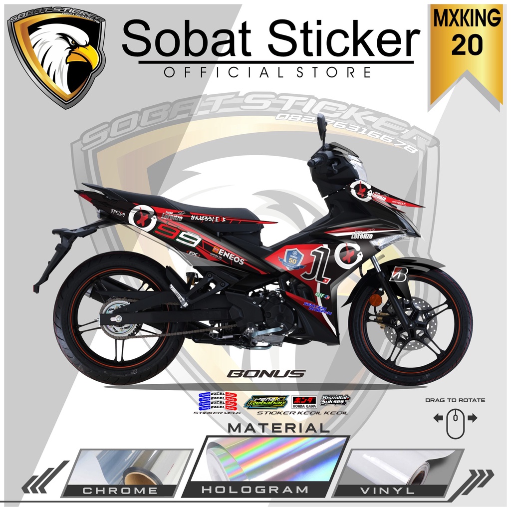 STRIPING MX KING - STRIPING HOLOGRAM YAMAHA MX KING 2015-2022 LORENZO