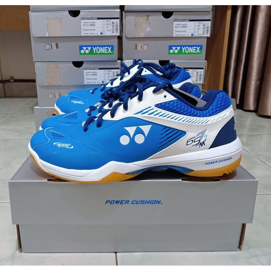 Sepatu Badminton Yonex SHB 65 ZM2 SHB65 Z 2 White Blue Original