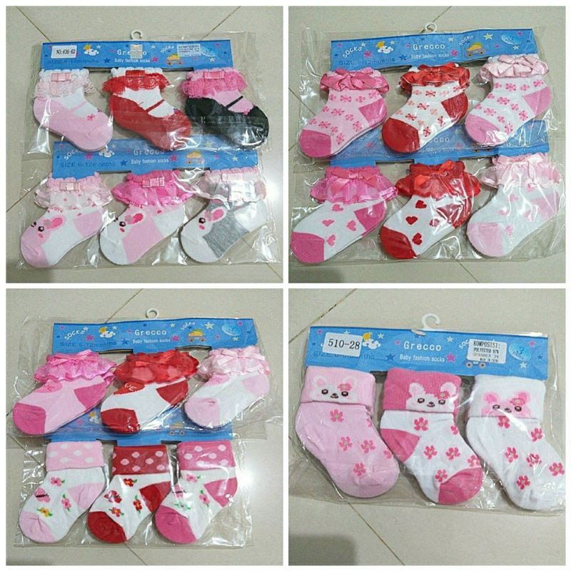 Kaus kaki baby renda 0-6month