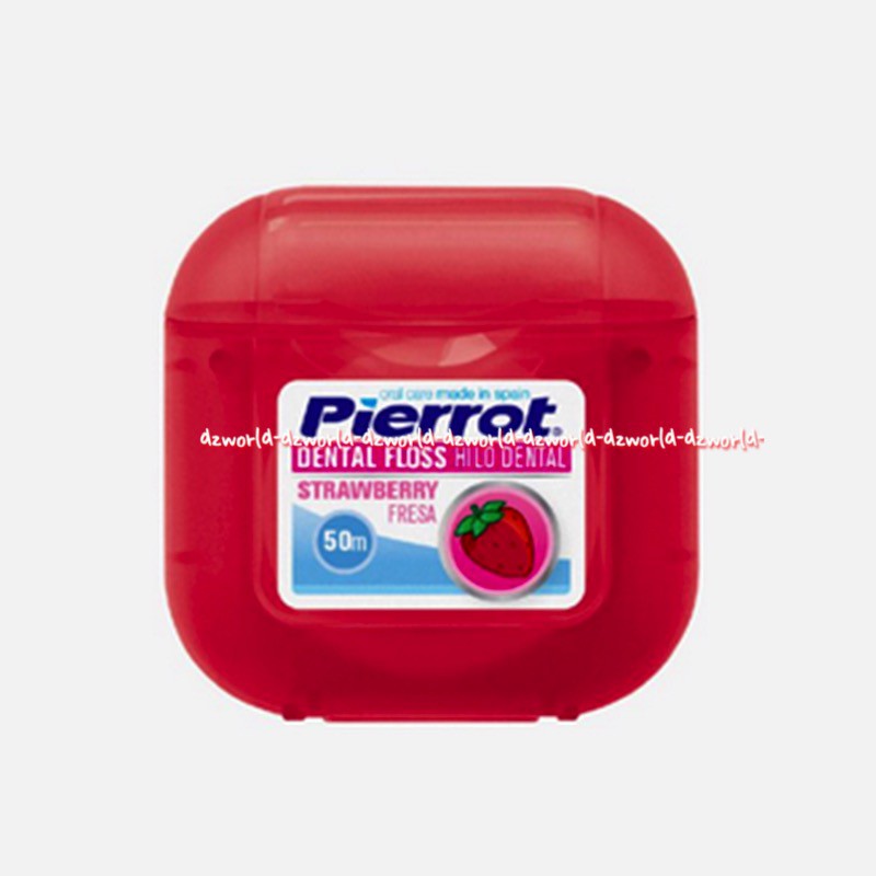Pierrot Dental Floss Hilo Dental Expanding Hilo Dental Floss Strawberry Benang Gigi 30m