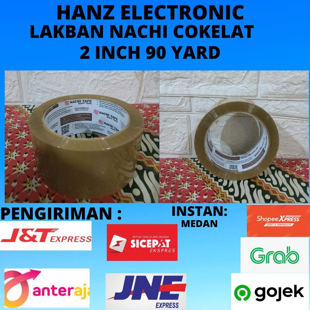 

HANZ ELEKTRONIK LA001 LAKBAN COLKAT NACHI 2inch x 90 yard / LAKBAN ISOLASI TAPE NACHI