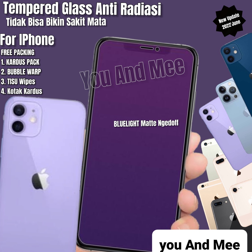 iPhone 13 13PRO 13-Mini 13PROMAX 12 12PRO 12PROMAX 11 11PRO 11-PROMAX SE-2016-2020-2022 Tempered BLUELIGHT Full Glossy/Temperd Glass Kaca Ful Cover/Lem/Tempred Pelindung Layar Tanpa-Tidak Ada list/Pull List Hitam-Black/Anti Gores Blue light PRO MAX