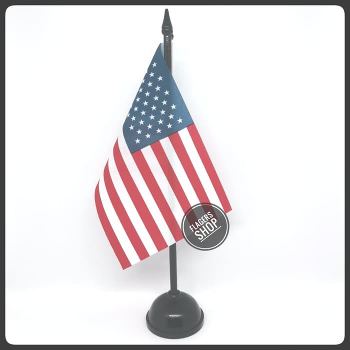 

Bendera Meja Amerika Serikat/United States/USA + Tiang Kayu