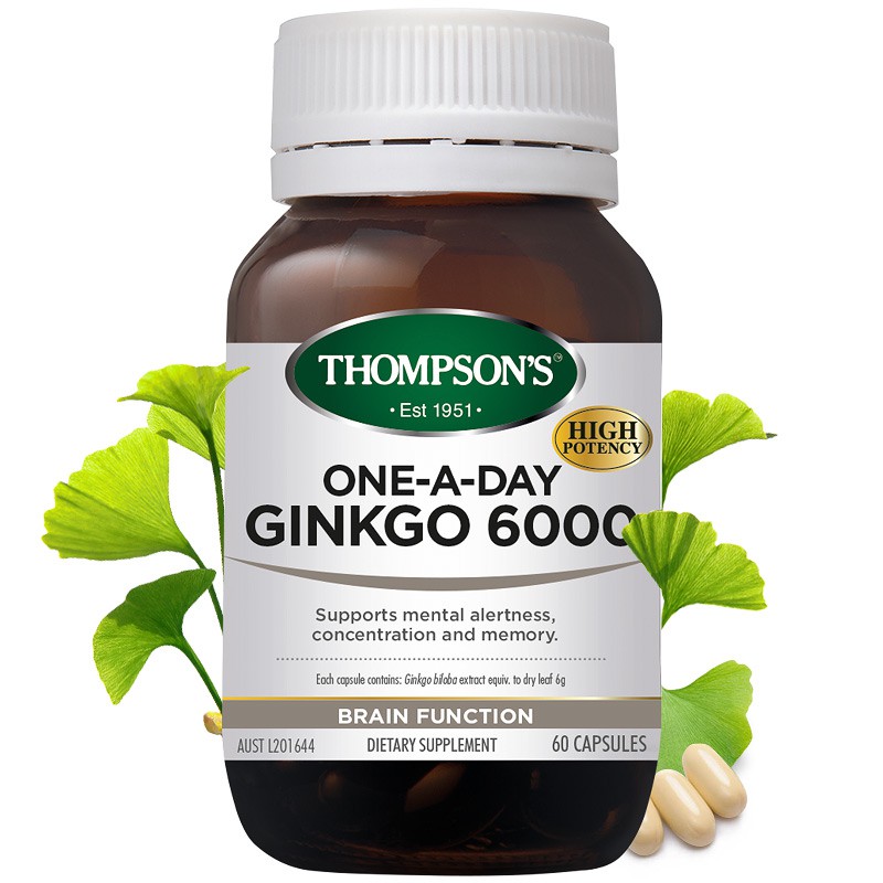 Thompson's One-A-Day Ginkgo Biloba 6000 - 60 Capsules
