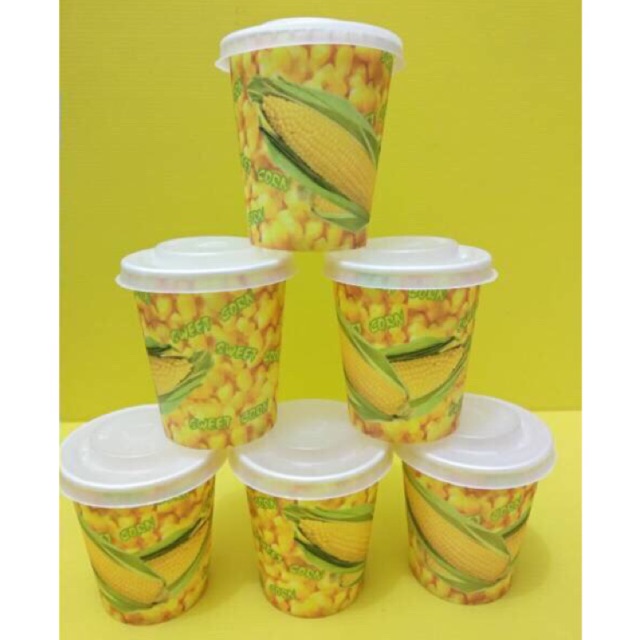 Cup Jasuke / Cup Jagung Manis / Paper Cup Jasuke / Tutup / Lid Cup Jasuke