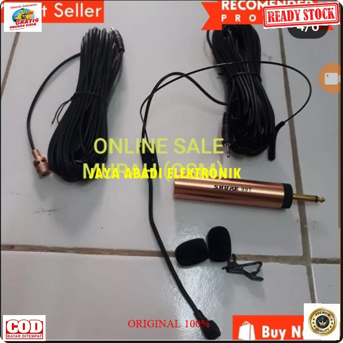 G61 Shure mic kabel headset jepit clip on kancing kerah baju condesor bando klip mik cable profesional pro vocal vokal karaoke mikrophone microphone audio sound system panggung dj studio sensitif aux YOUTUBER G61  BISA DIGUNAKAN SEGALA JENIS AUDIO  BISA J