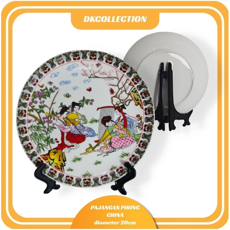 Pajangan meja piring china souvenir piring cina piring hias cina piring pajangan china piring keramik china