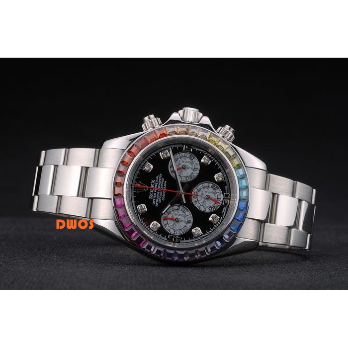 JAM TANGAN WANITA ROLEX DAYTONA RAINBOW REPLIKA GRADE AAA