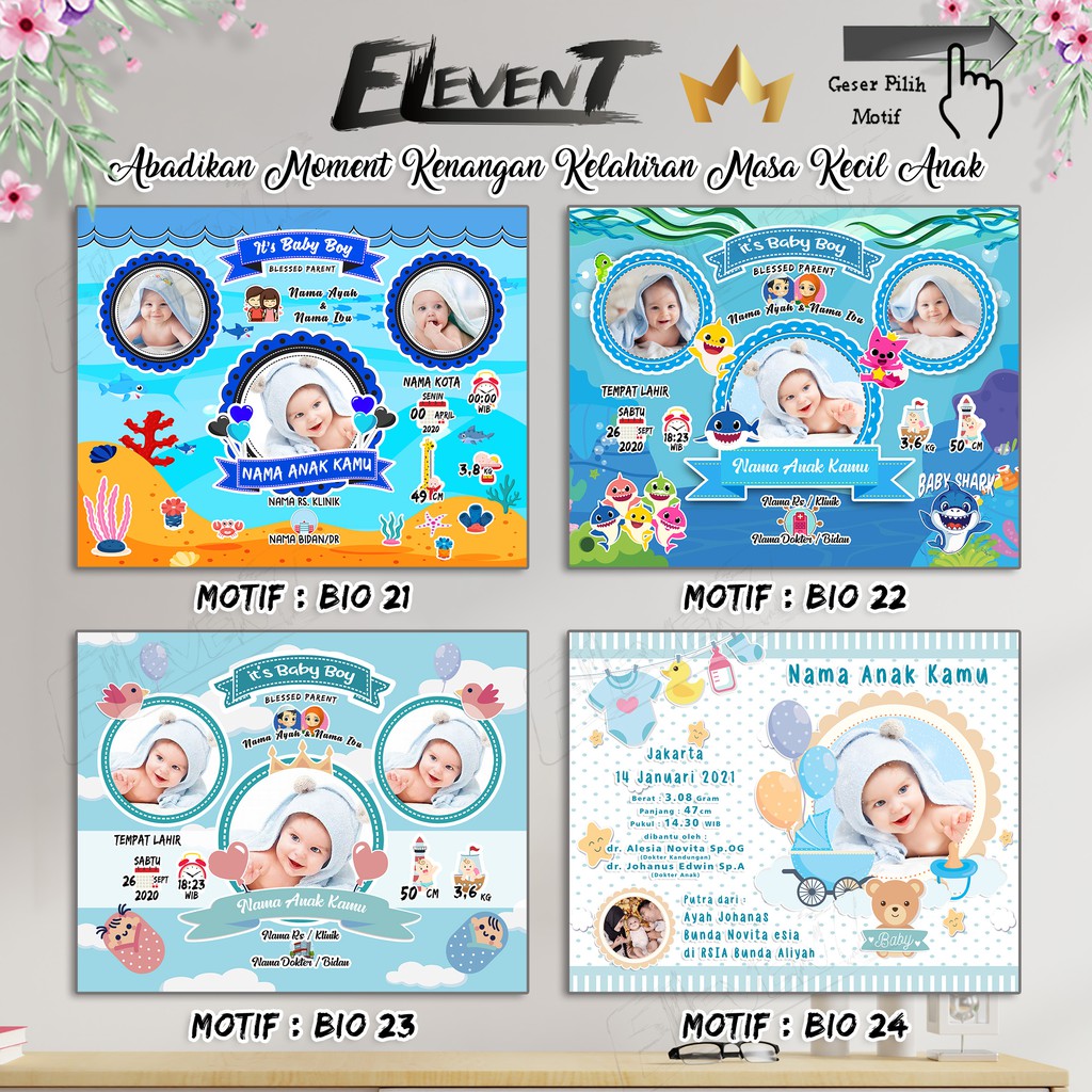 Miliki Softfile Biodata Bayi Data Kelahiran Anak Harga Terjangkau Banyak Pilihan 182 Motif Unik Tinggal Cetak Sendiri Desain/Setting Foto Baby ubah wajah / muka Pajangan Walldecor Pigura Happy Birthday Ultah Ulang Tahun Ucapan Tasyakuran Aqiqah TerMurah