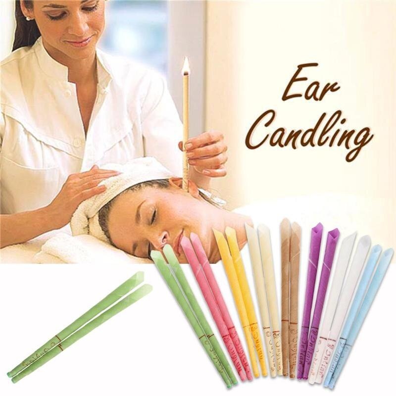 Ear Candle Indian Terapi Telinga Terompet Lilin  terapi bakar Pembersih kesehatan telinga Aromaterapi ( sepasang )